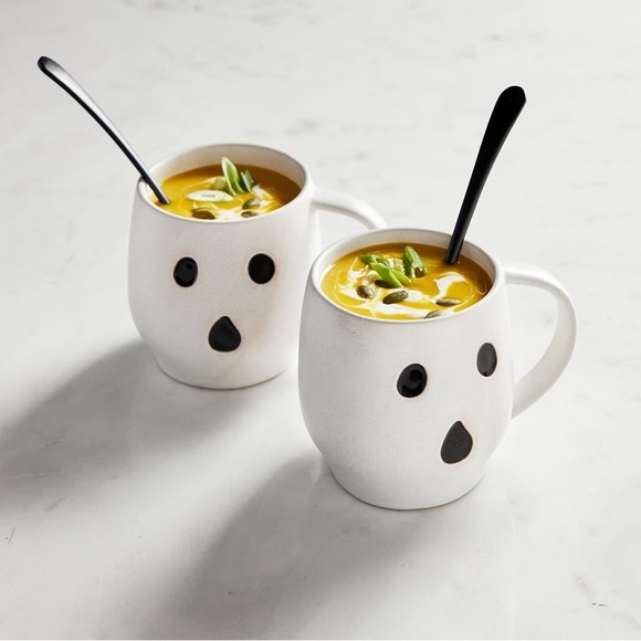 👻 Pottery Barn Ghost Mugs (set of 2) - Picture 2 of 4